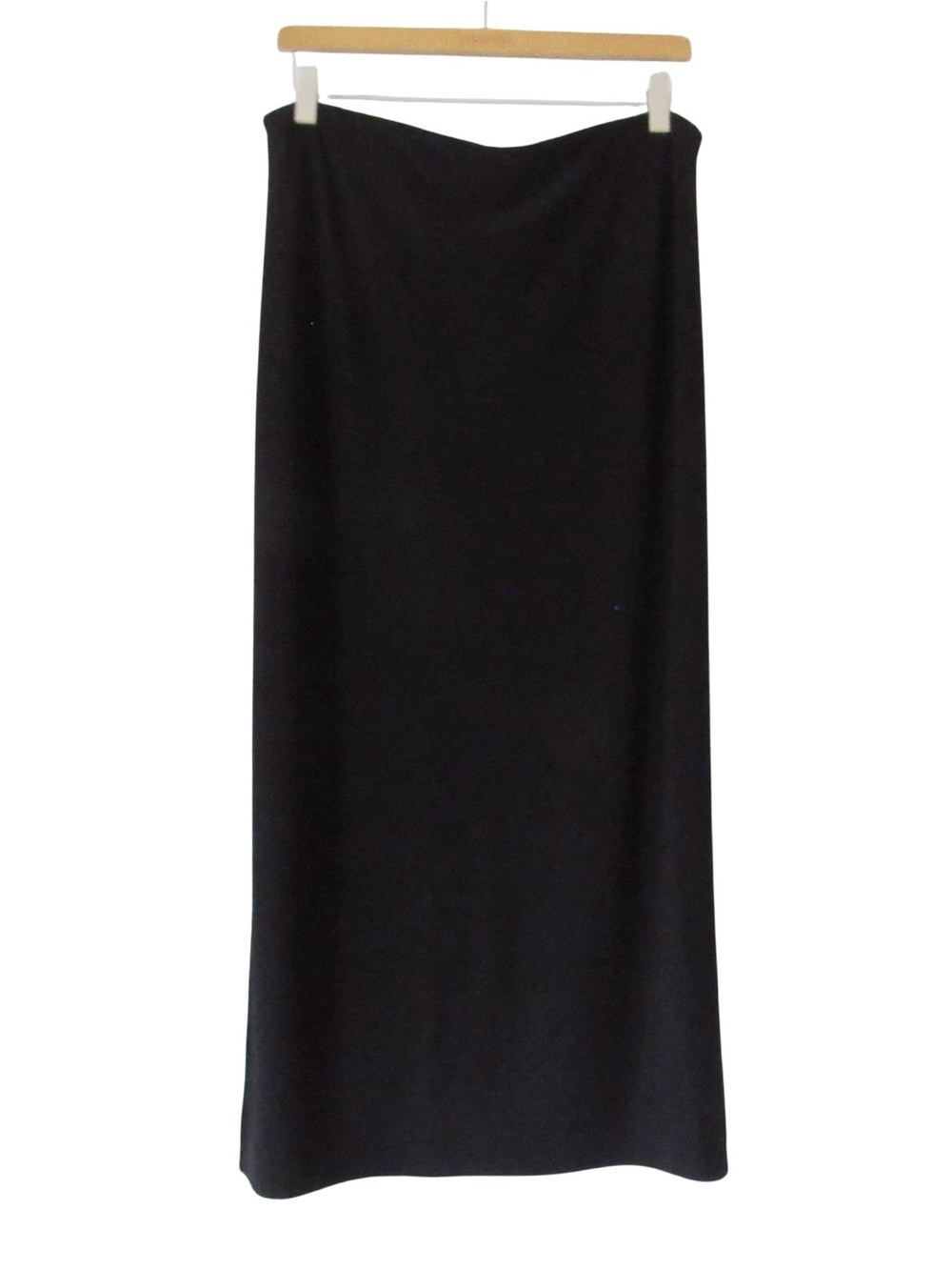 Aritzia Wilfred Smooth Matter Subscript Maxi Skirt Large Black Side Slit Slinky